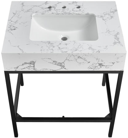 Giselle Black Engineered Marble Bathroom Vanity