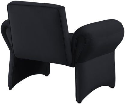 Paris Black Velvet Accent Chair Black