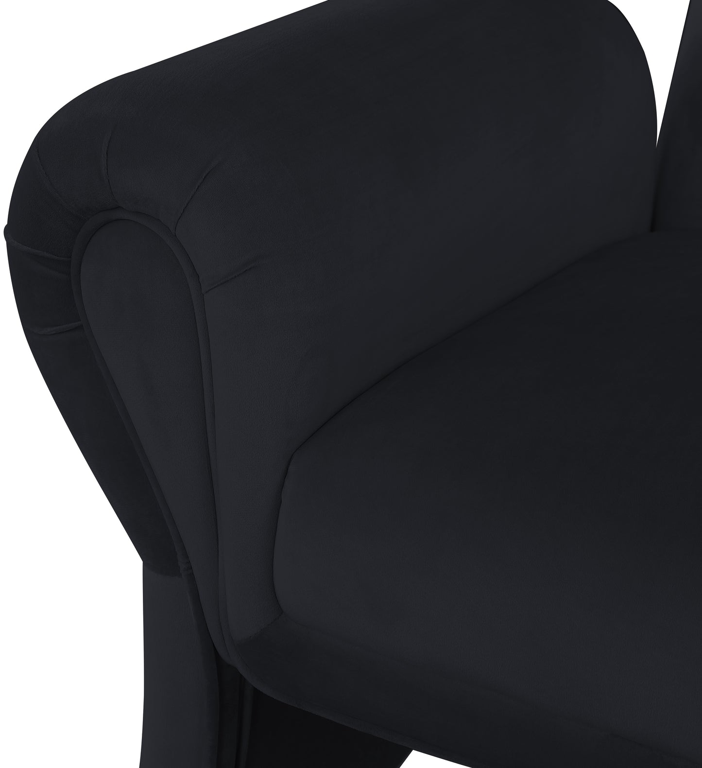 paris black velvet accent chair black