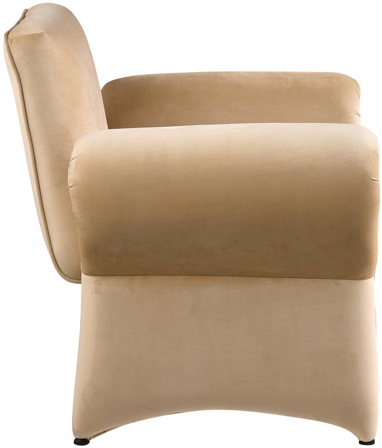 paris camel velvet accent chair camel