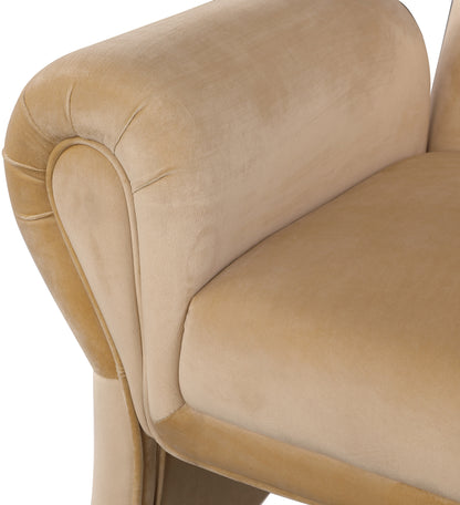 Paris Camel Velvet Accent Chair Camel