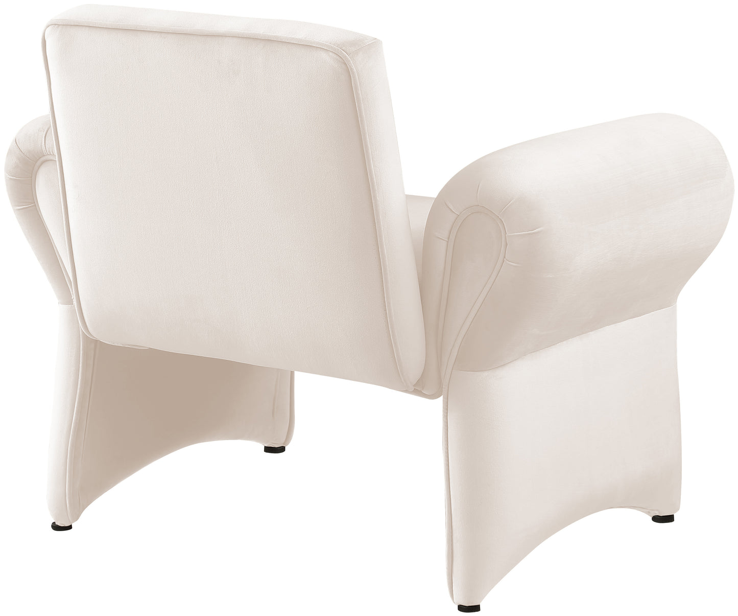 paris cream velvet accent chair cream