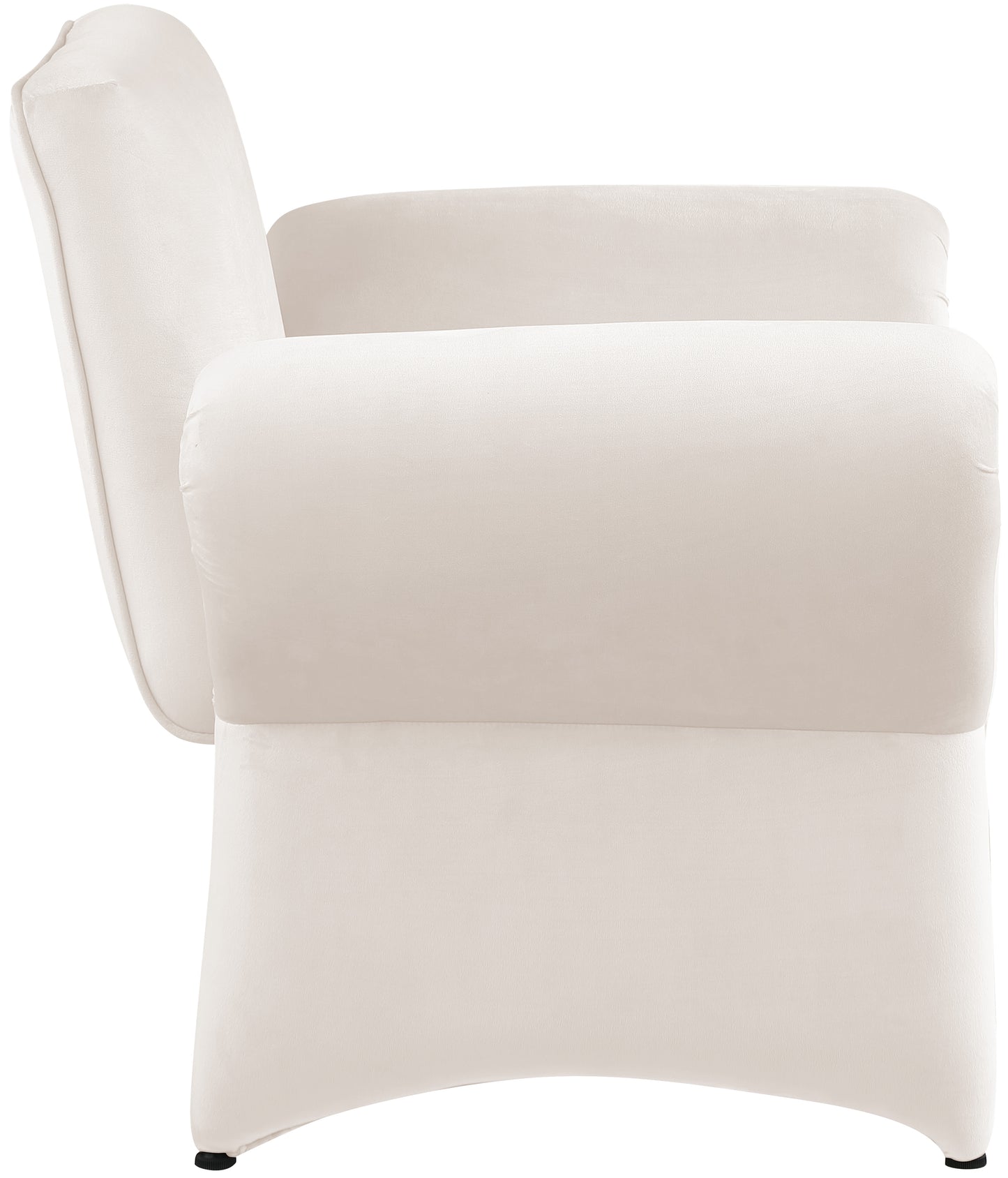 paris cream velvet accent chair cream