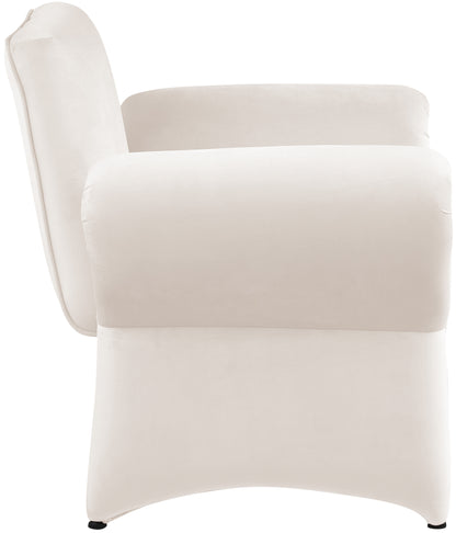 Paris Cream Velvet Accent Chair Cream