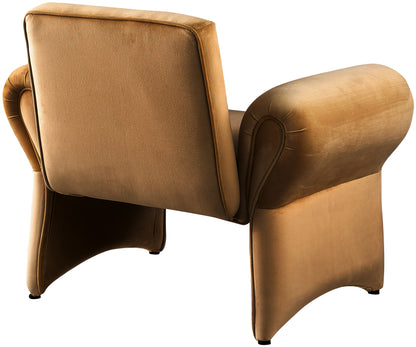 Paris Saddle Velvet Accent Chair Saddle