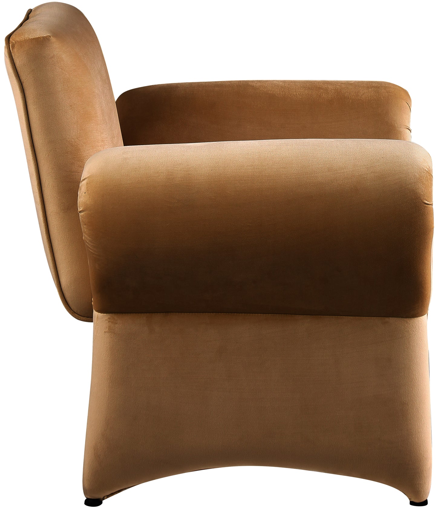 paris saddle velvet accent chair saddle