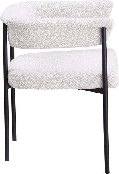 Bellona Cream Boucle Fabric Dining Chair