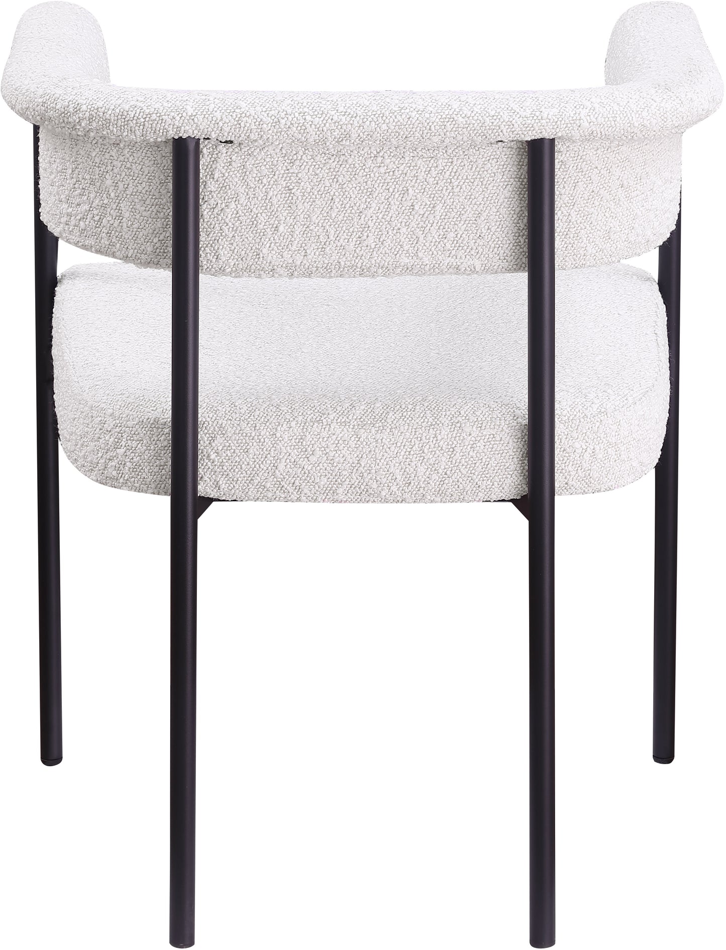 bellona cream boucle fabric dining chair