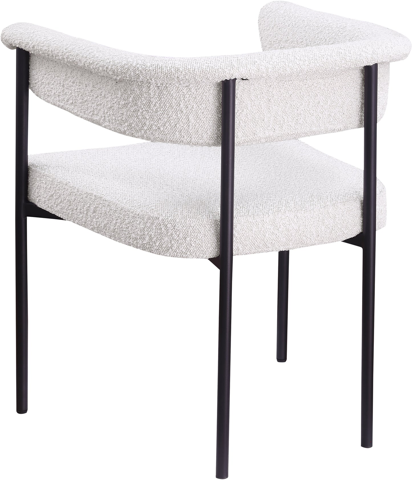 bellona cream boucle fabric dining chair