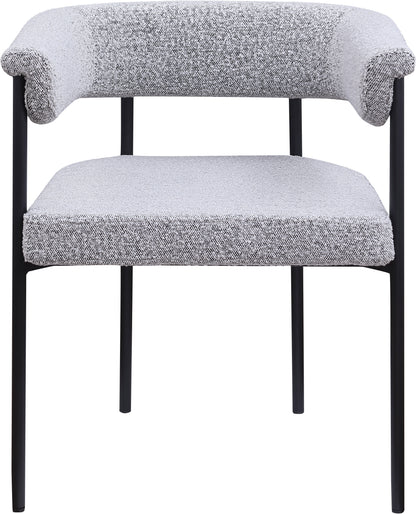 Bellona Grey Boucle Fabric Dining Chair