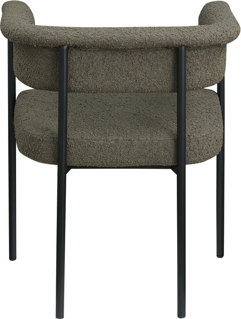 Bellona Olive Boucle Fabric Dining Chair