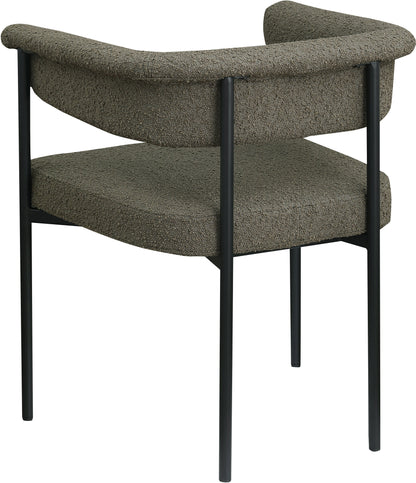 Bellona Olive Boucle Fabric Dining Chair