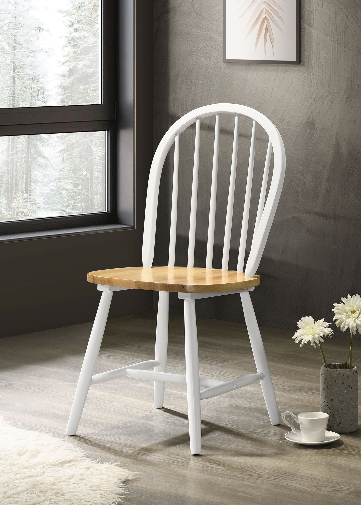 toohey wood dining side chair white (set of 4)