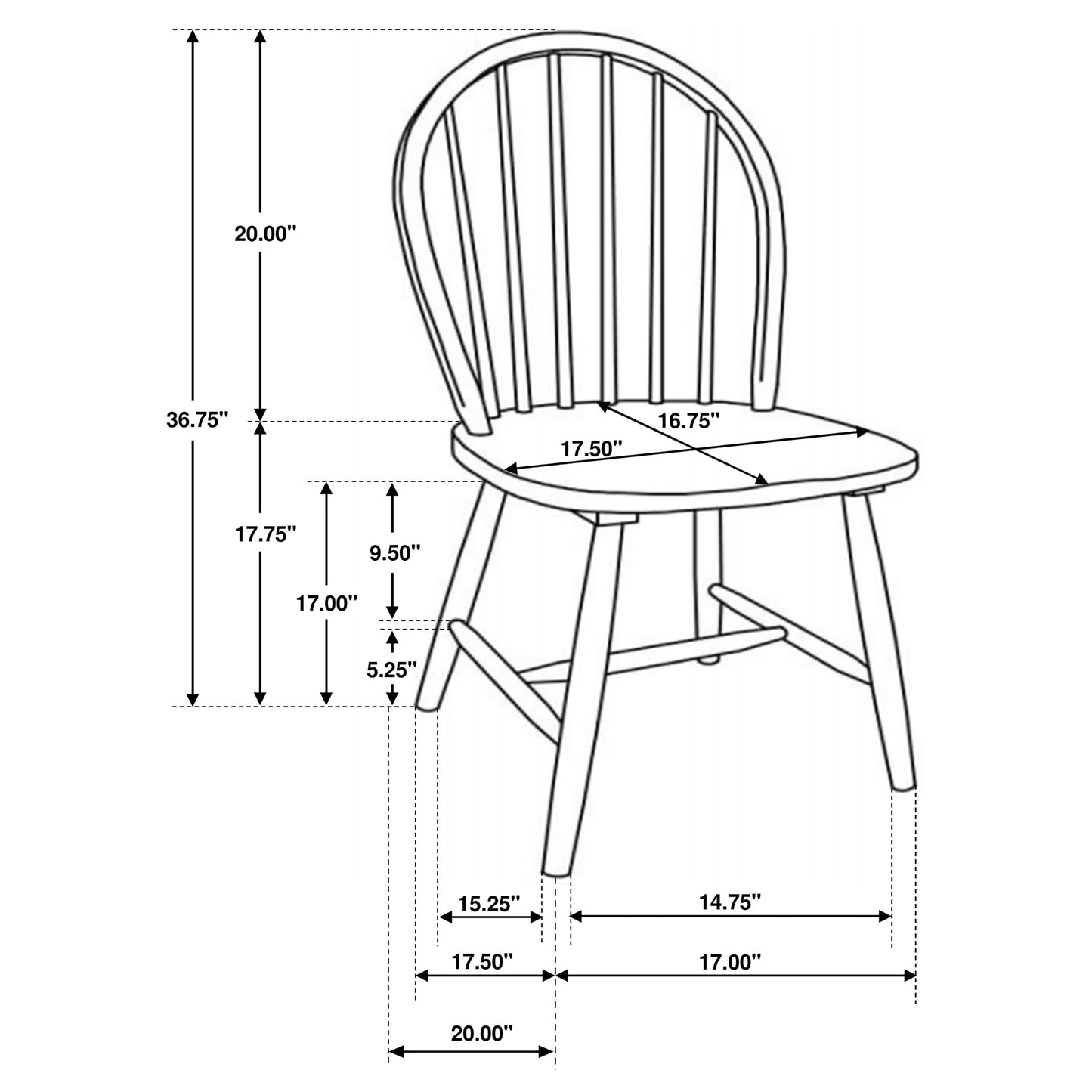 toohey wood dining side chair white (set of 4)