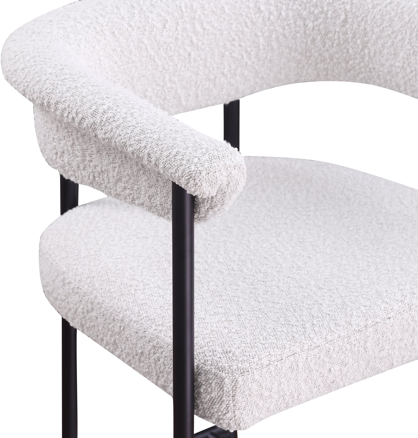 bellona cream boucle fabric counter stool