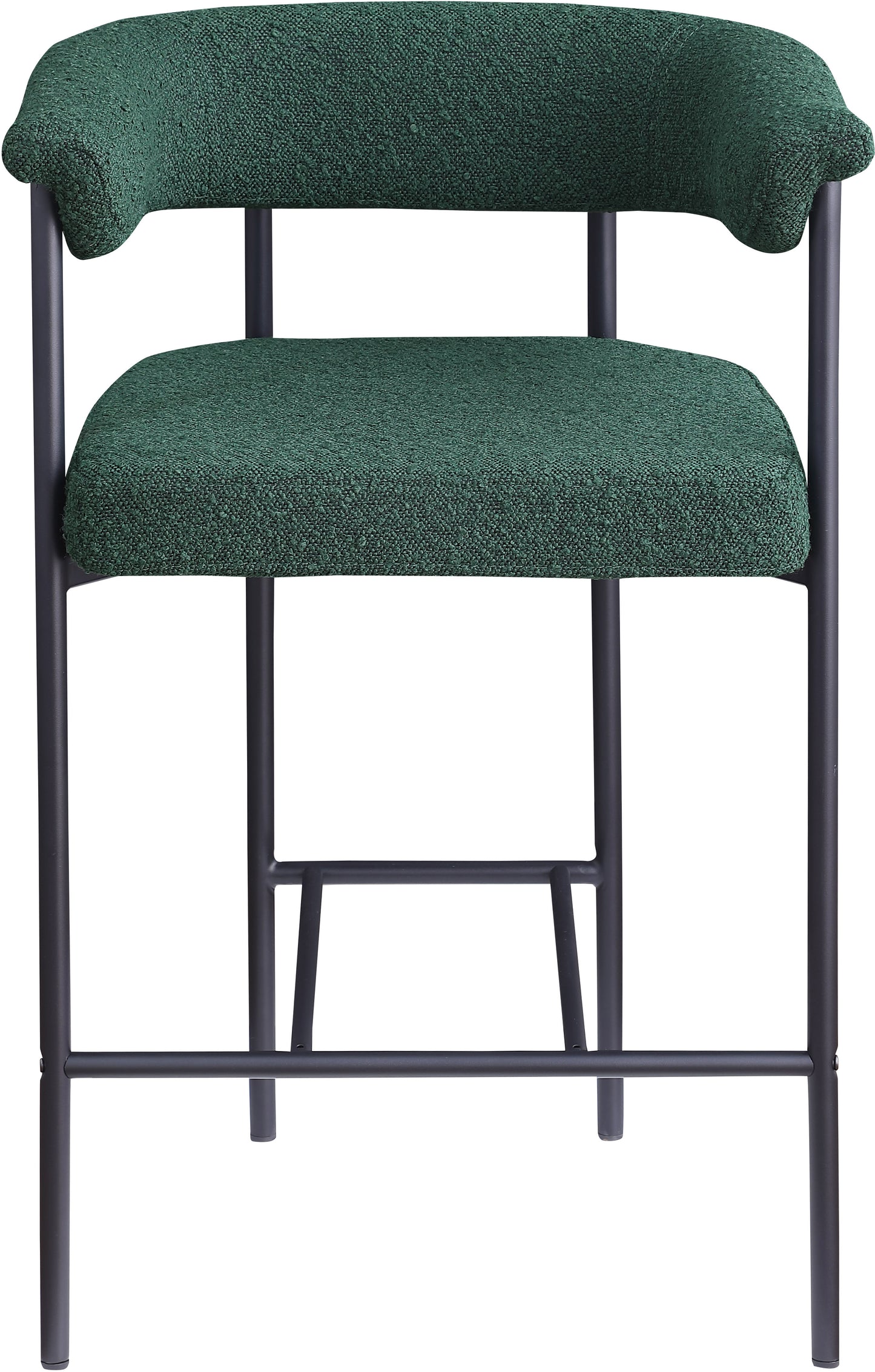 bellona green boucle fabric counter stool