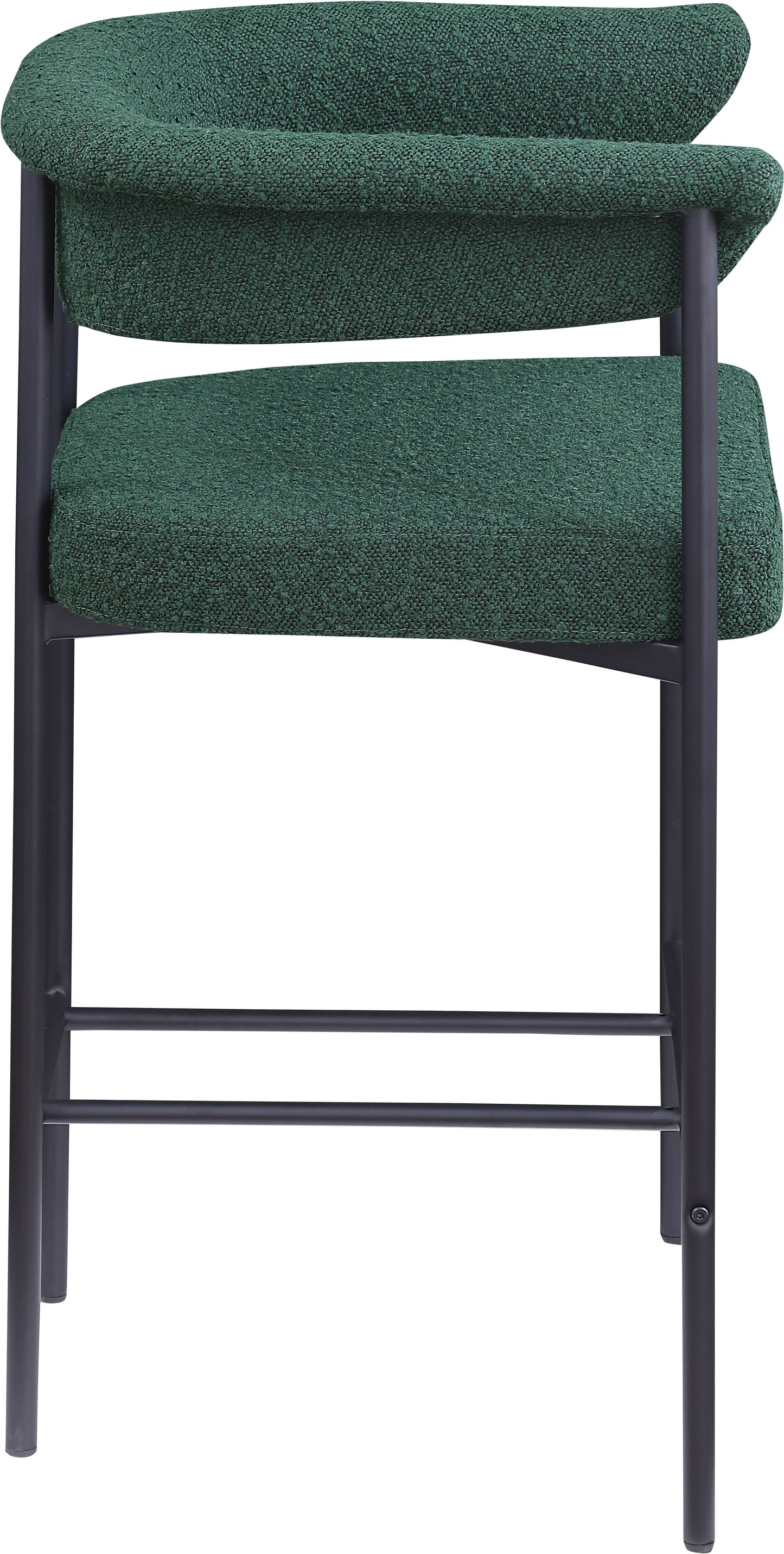 bellona green boucle fabric counter stool