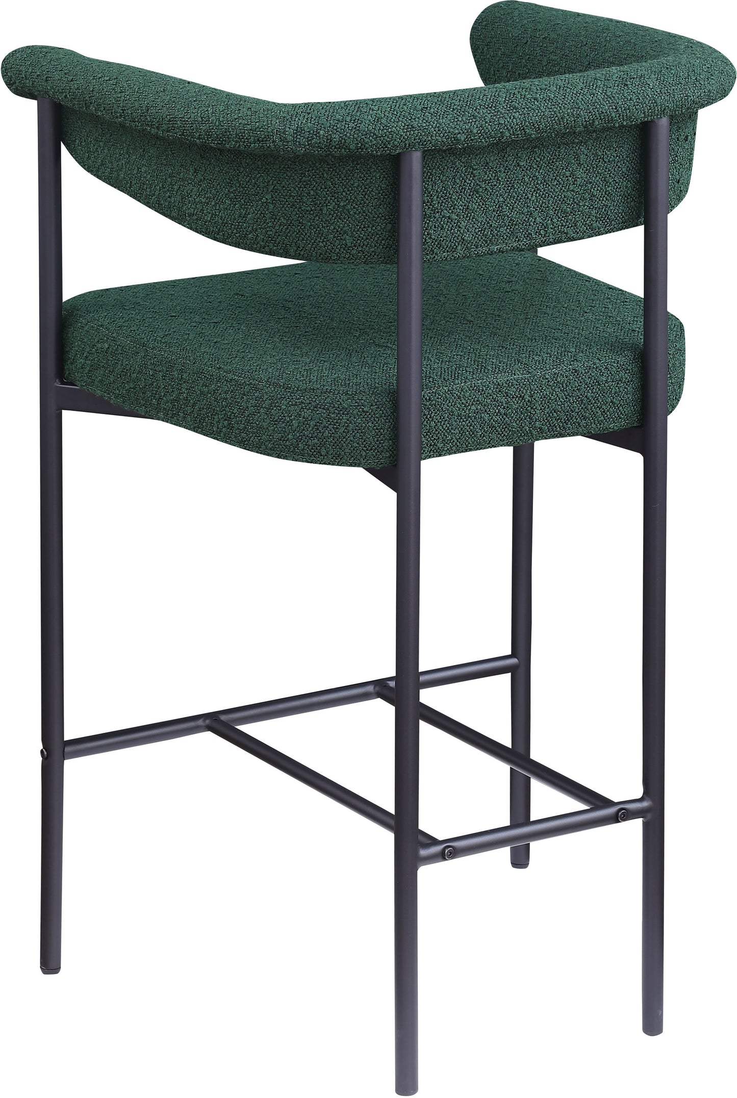 bellona green boucle fabric counter stool