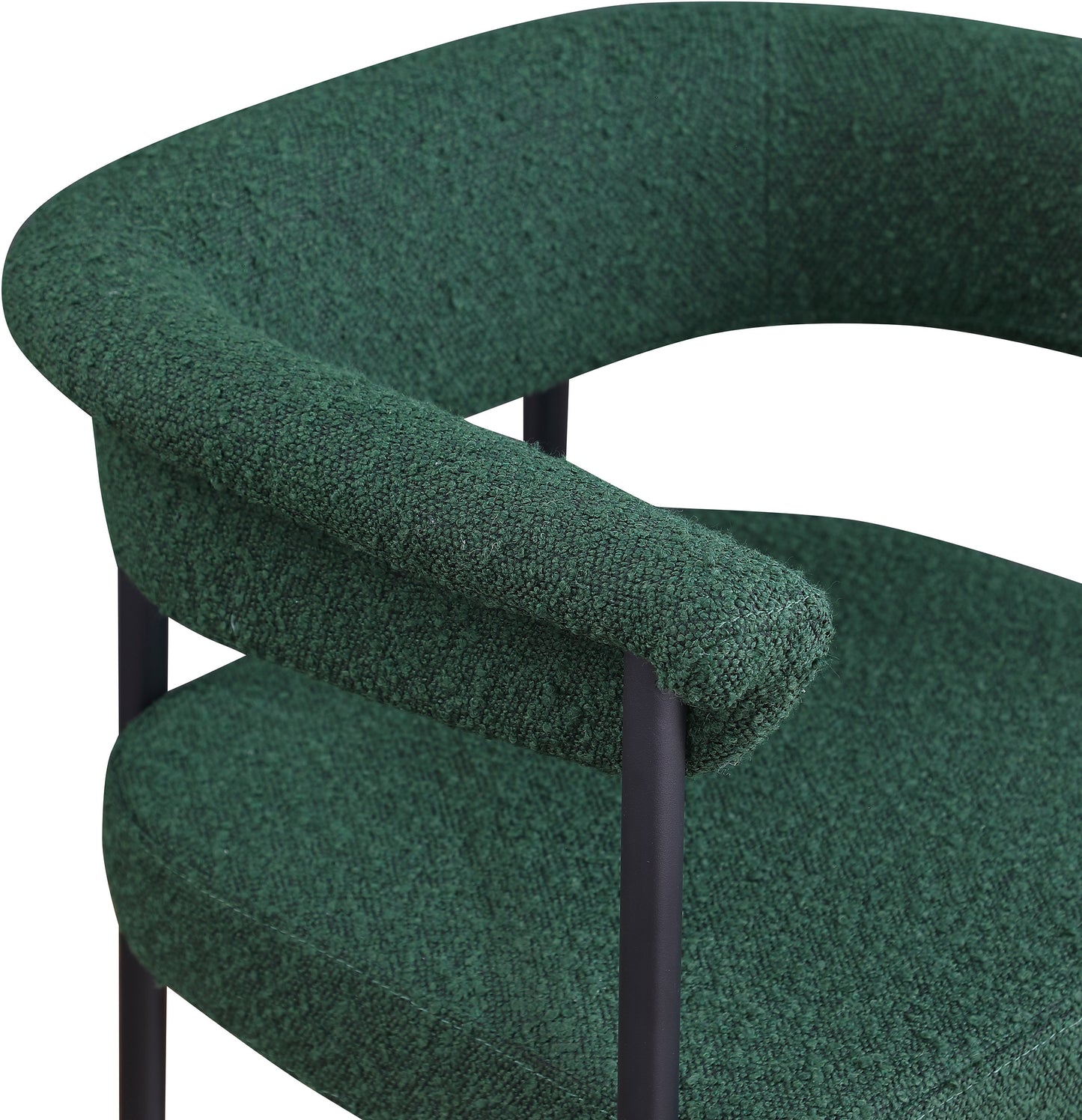 bellona green boucle fabric counter stool