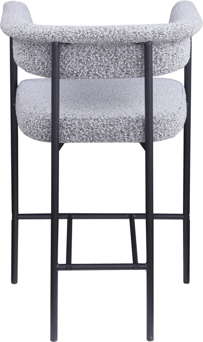 Bellona Grey Boucle Fabric Counter Stool