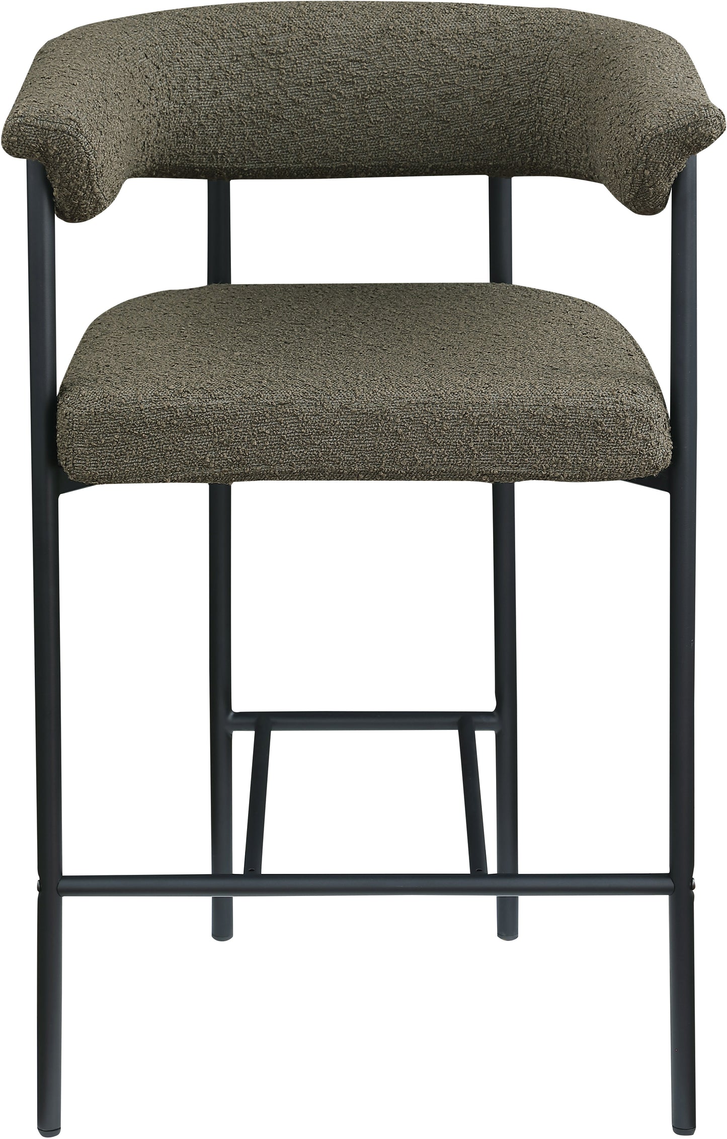 bellona olive boucle fabric counter stool