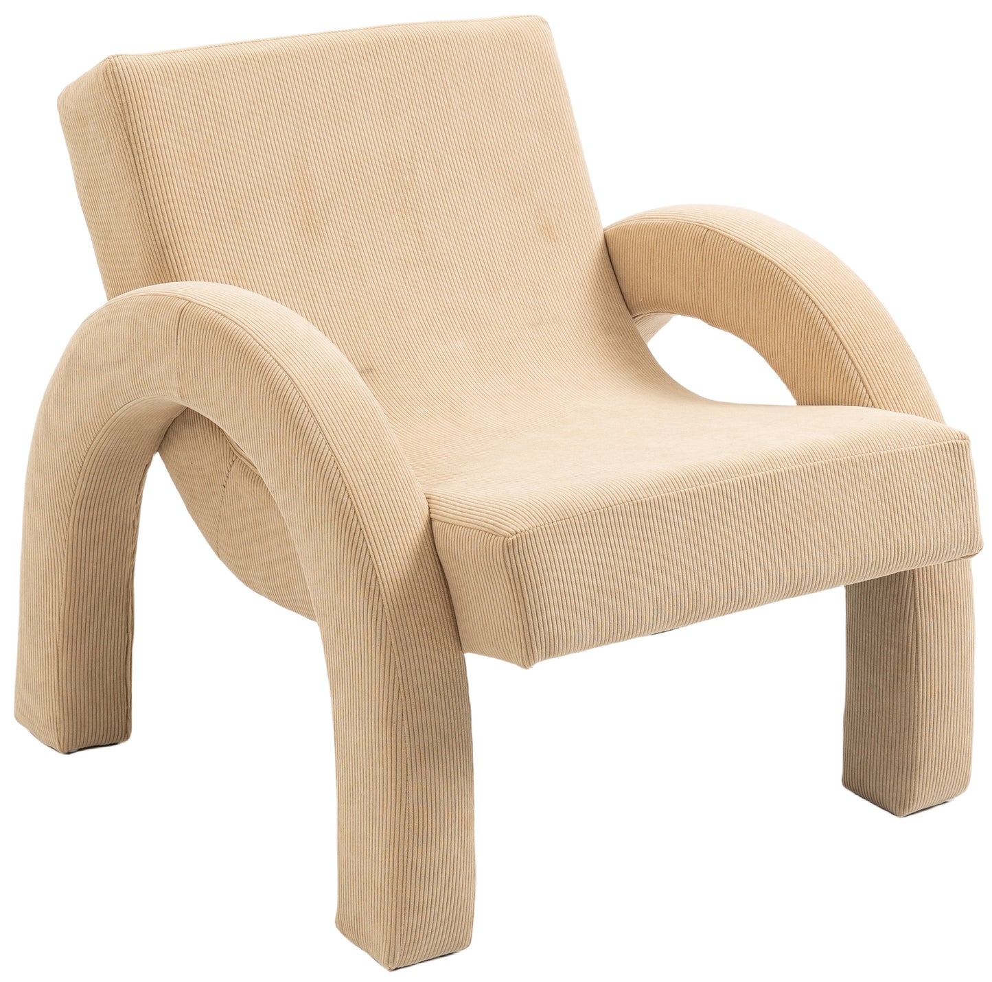 cyrus beige corduroy fabric accent chair beige