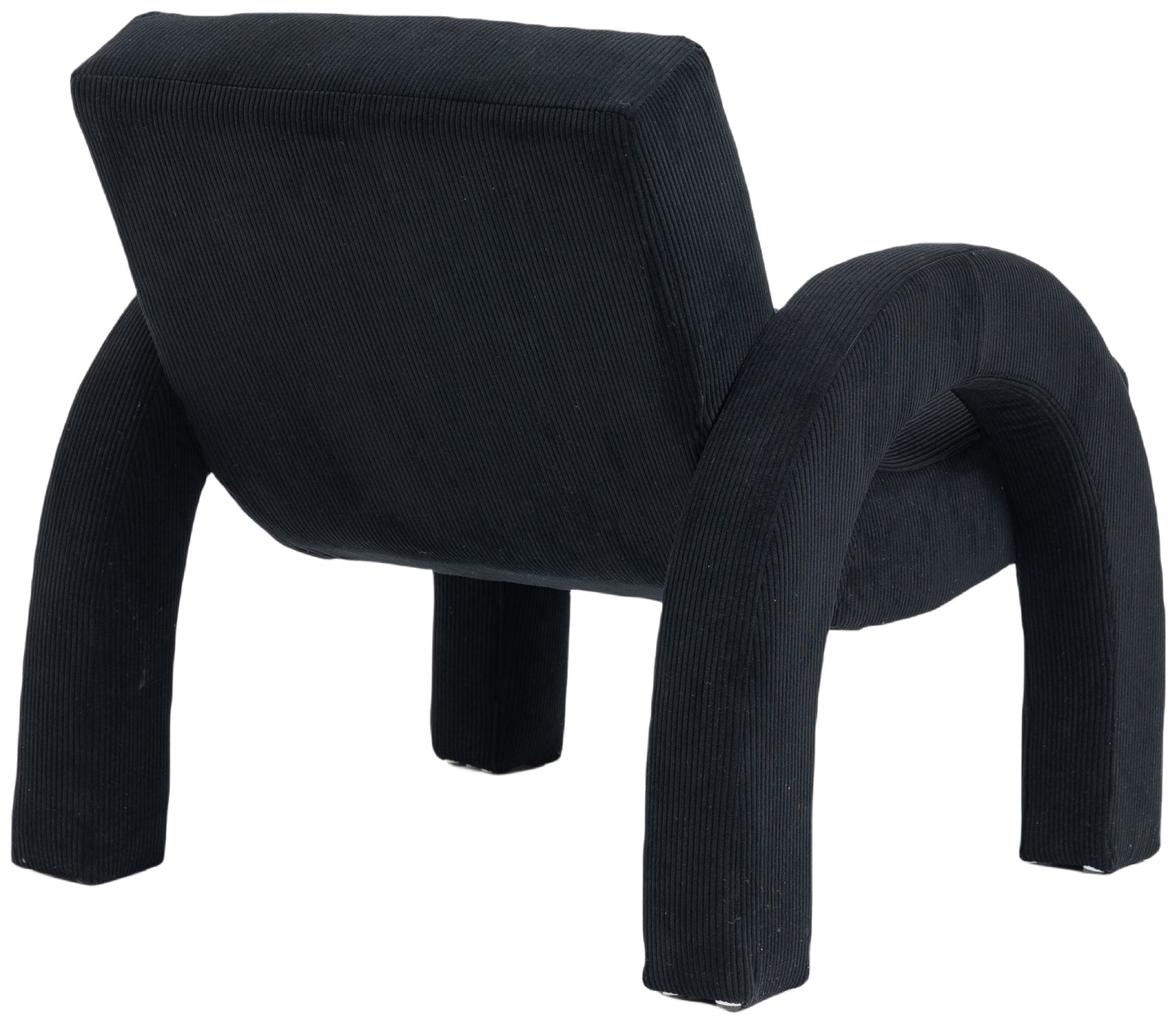 cyrus black corduroy fabric accent chair black