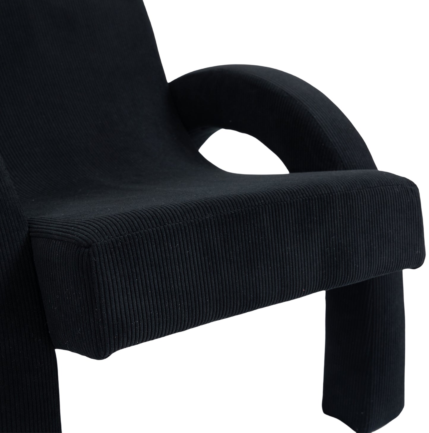 cyrus black corduroy fabric accent chair black