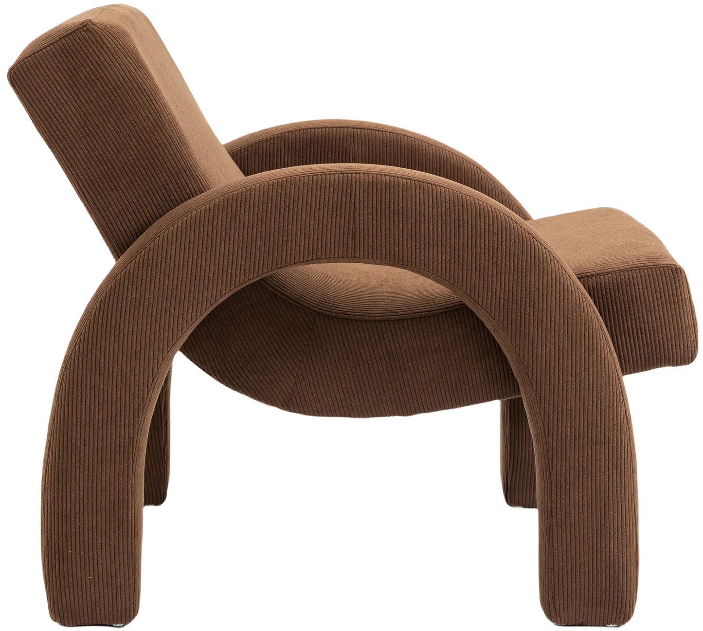 cyrus brown corduroy fabric accent chair brown