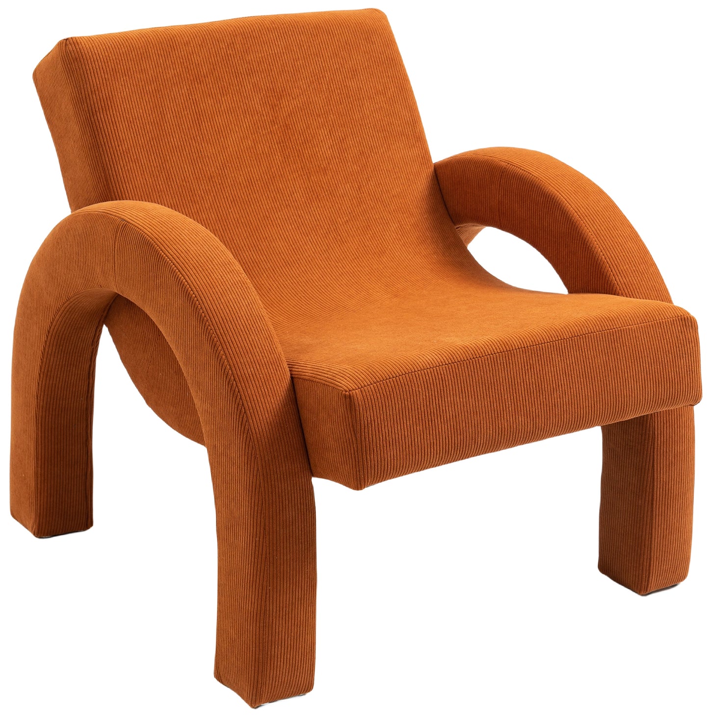 cyrus cognac corduroy fabric accent chair cognac