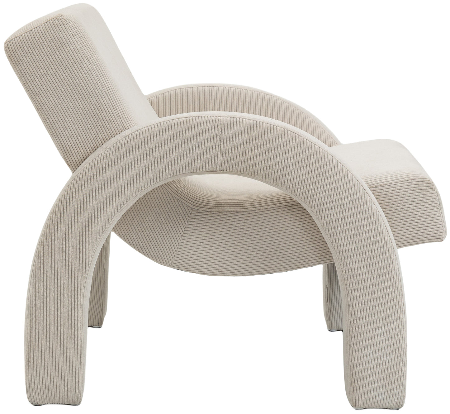 cyrus cream corduroy fabric accent chair cream