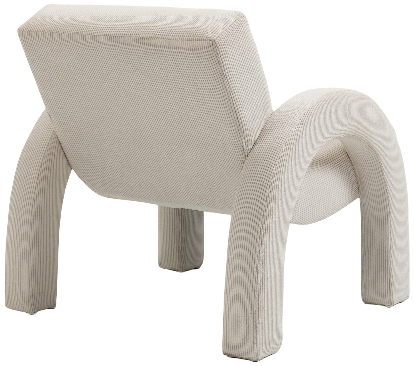 cyrus cream corduroy fabric accent chair cream