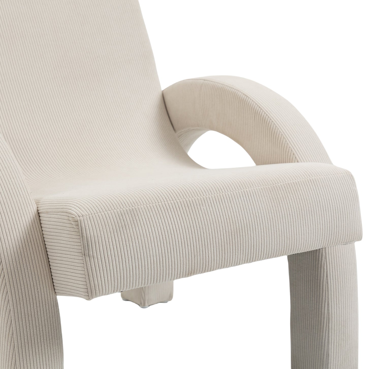 cyrus cream corduroy fabric accent chair cream