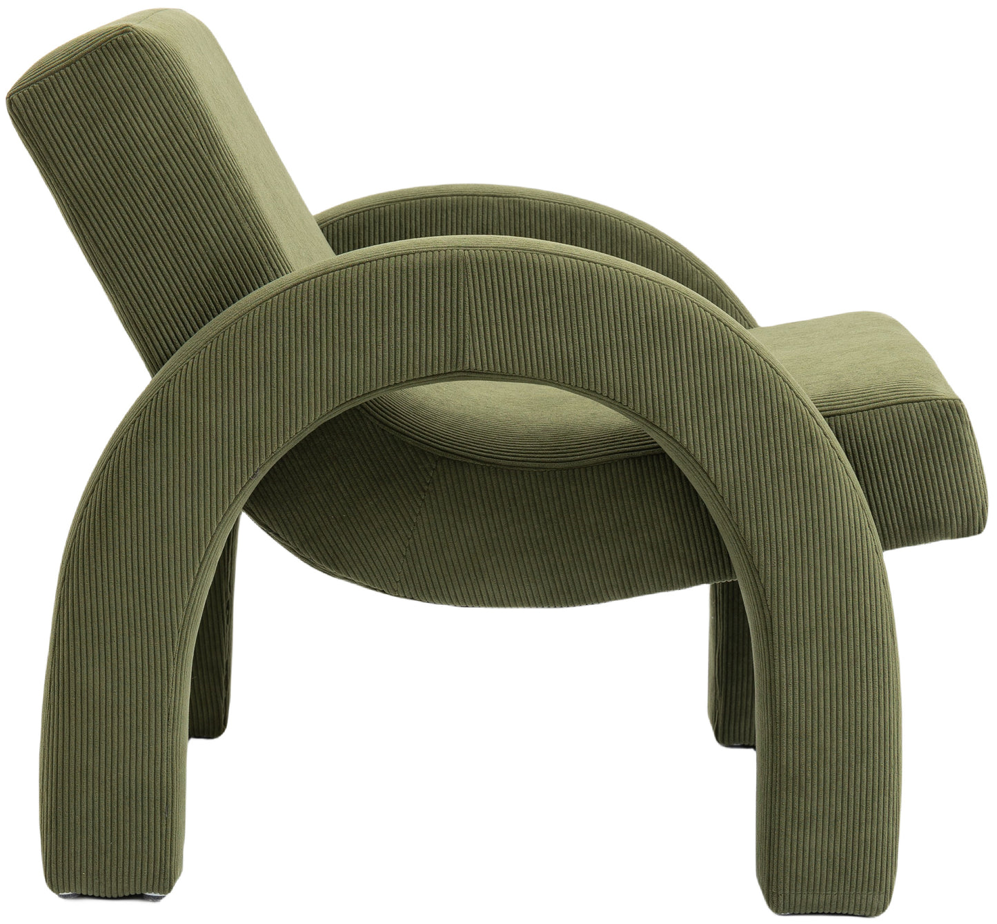 cyrus green corduroy fabric accent chair green