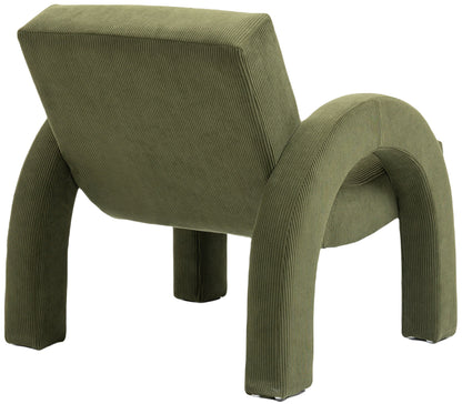 Cyrus Green Corduroy Fabric Accent Chair Green