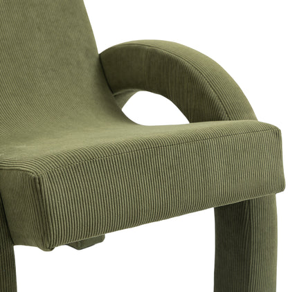 Cyrus Green Corduroy Fabric Accent Chair Green