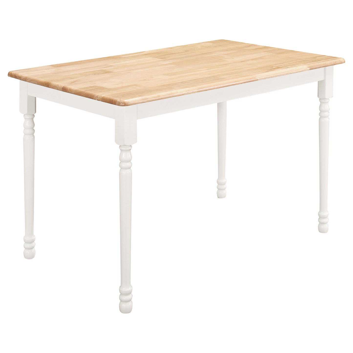 cyrus rectangular 47-inch solid wood dining table white