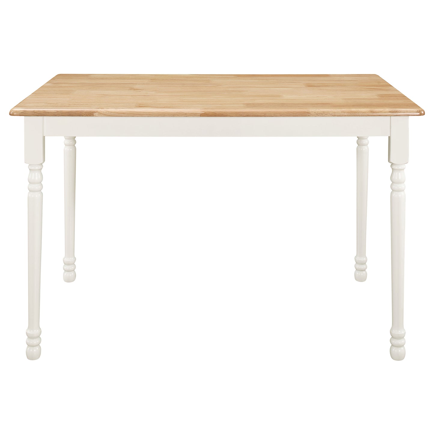 cyrus rectangular 47-inch solid wood dining table white