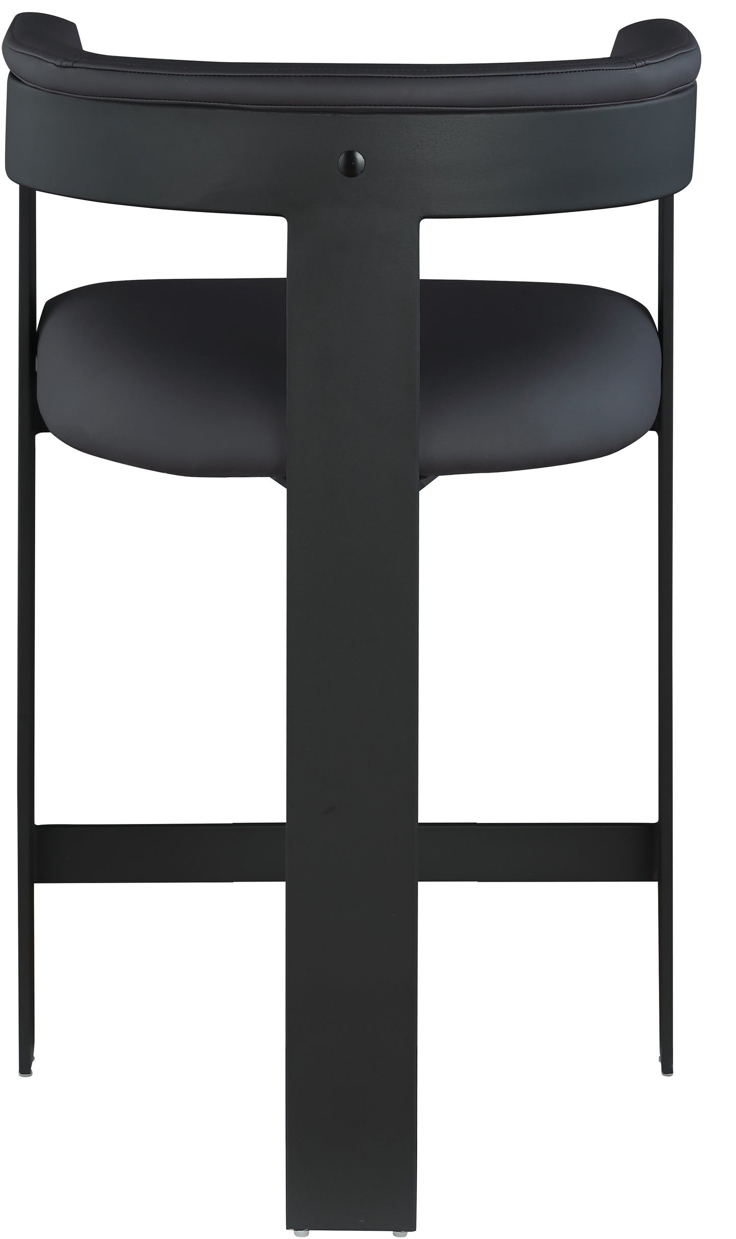 bubble black vegan leather counter stool