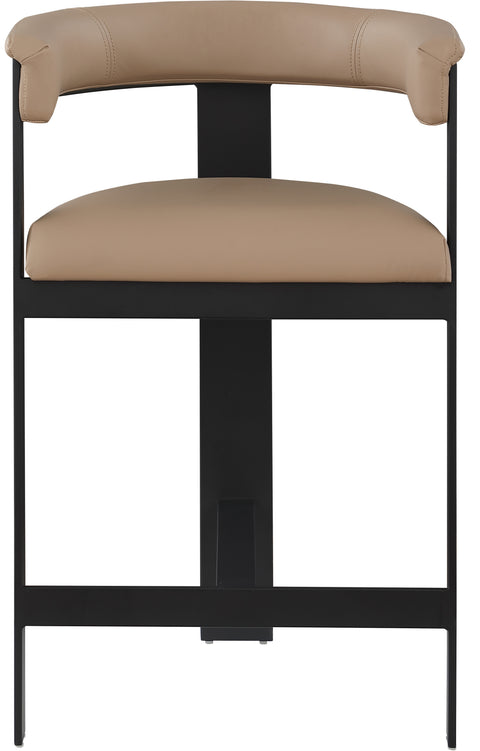 Rivas Tan Faux Leather Counter Stool C