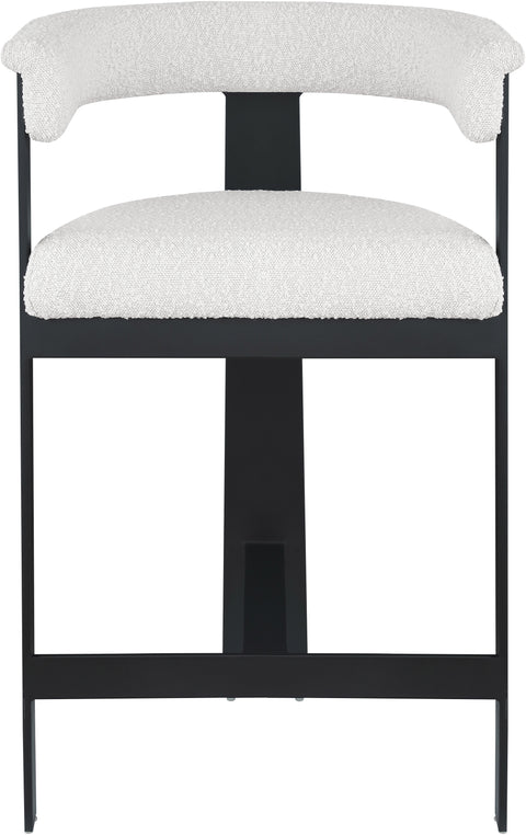 Rivas Cream Boucle Fabric Counter Stool C
