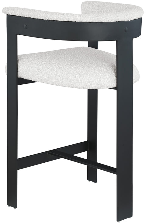 Rivas Cream Boucle Fabric Counter Stool C