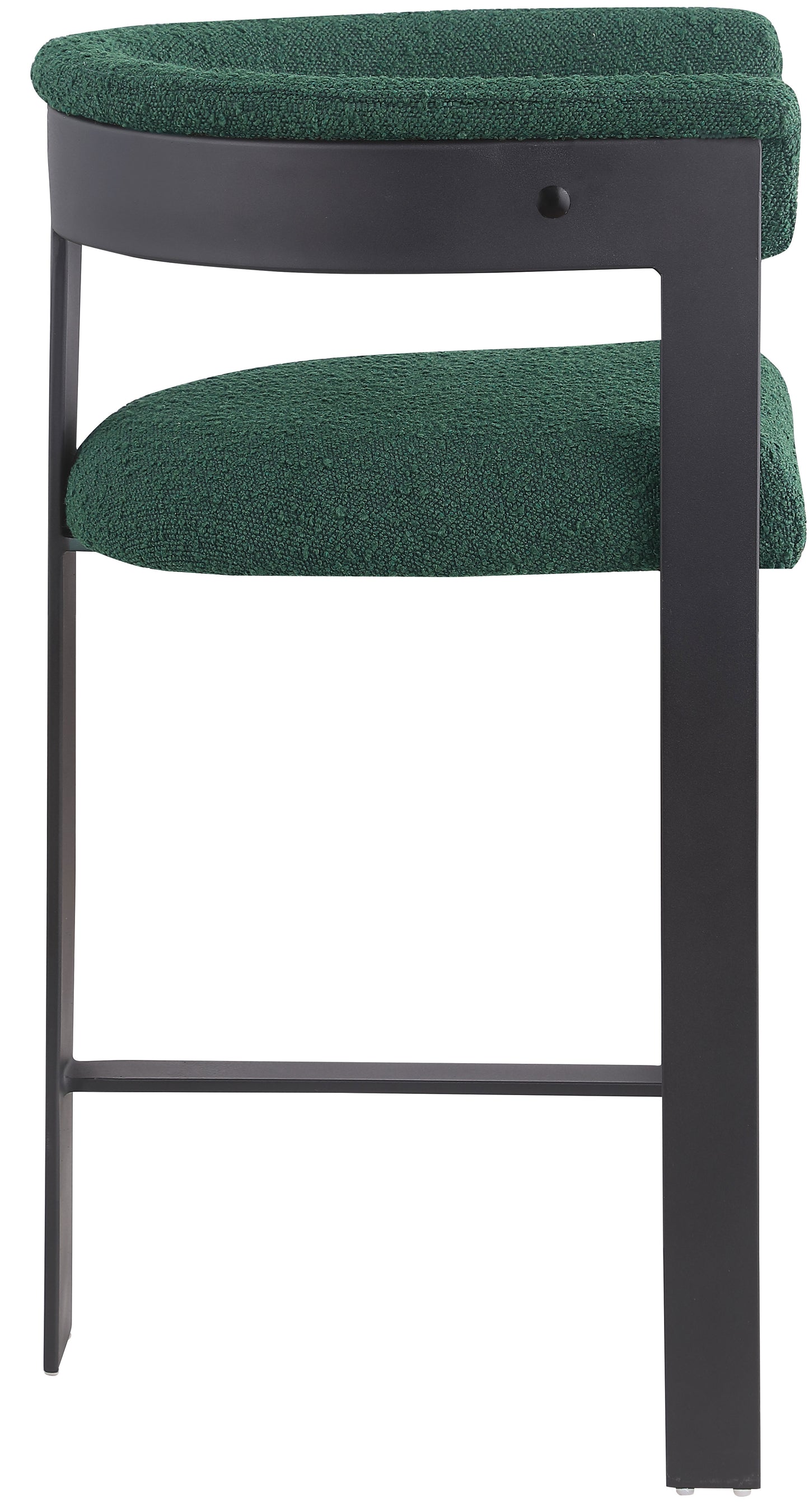 rivas green boucle fabric counter stool c