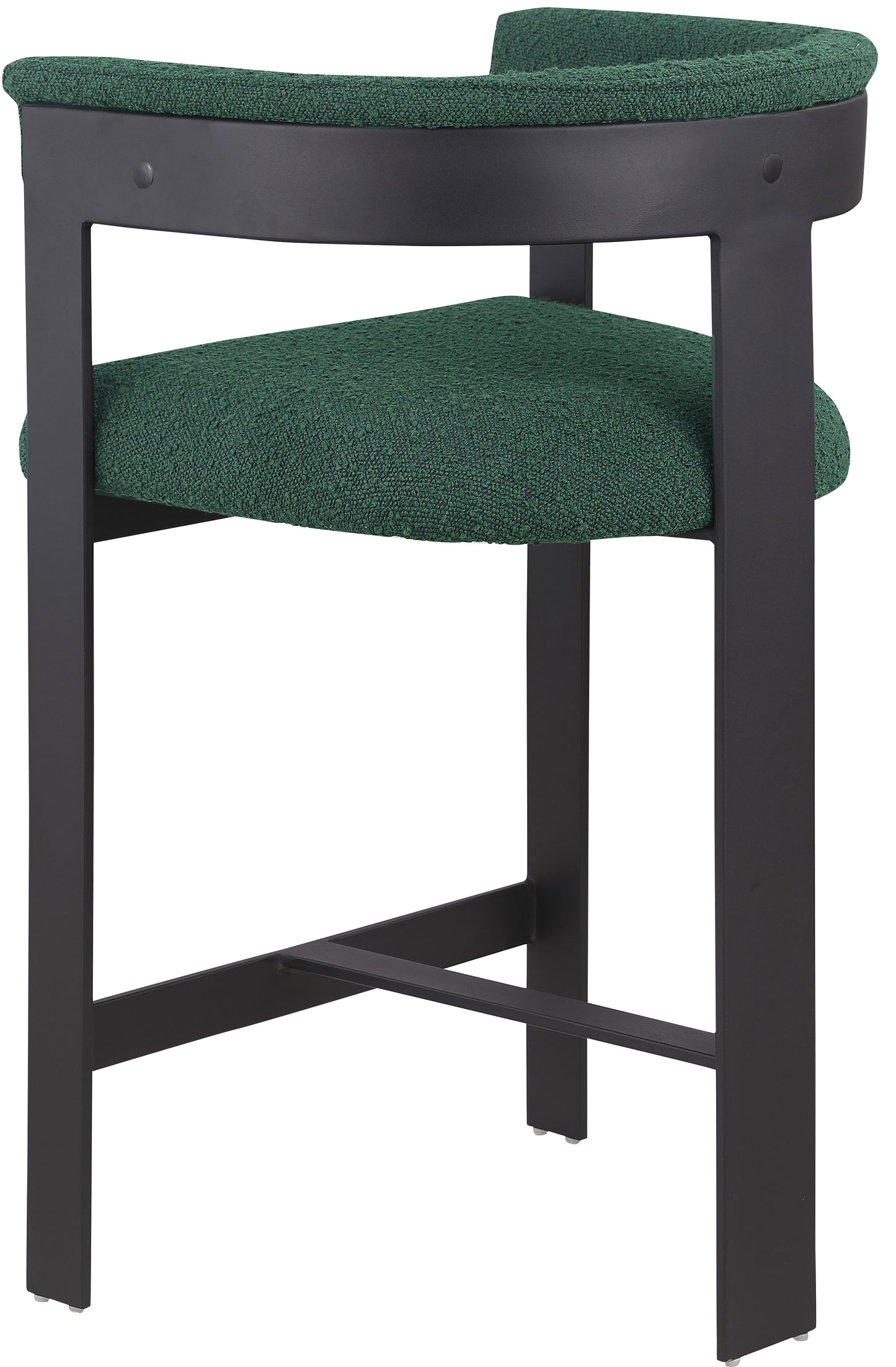 rivas green boucle fabric counter stool c