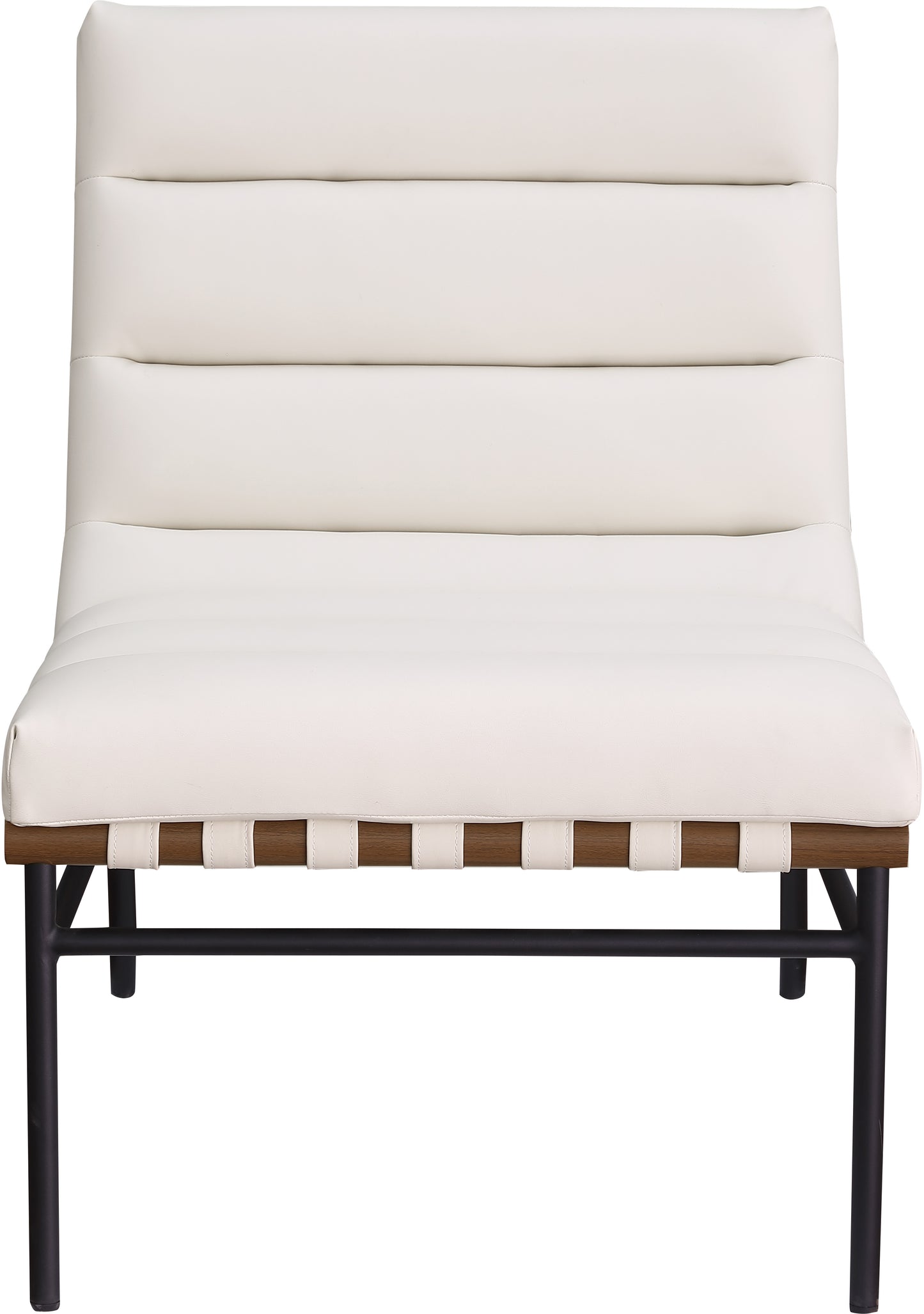 cardiff cream vegan leather accent chair