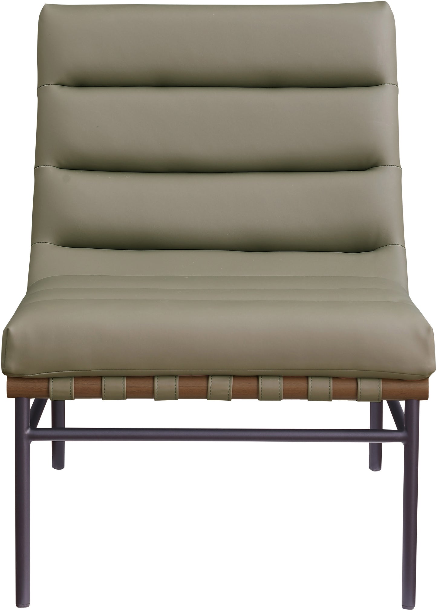 cardiff olive vegan leather accent chair