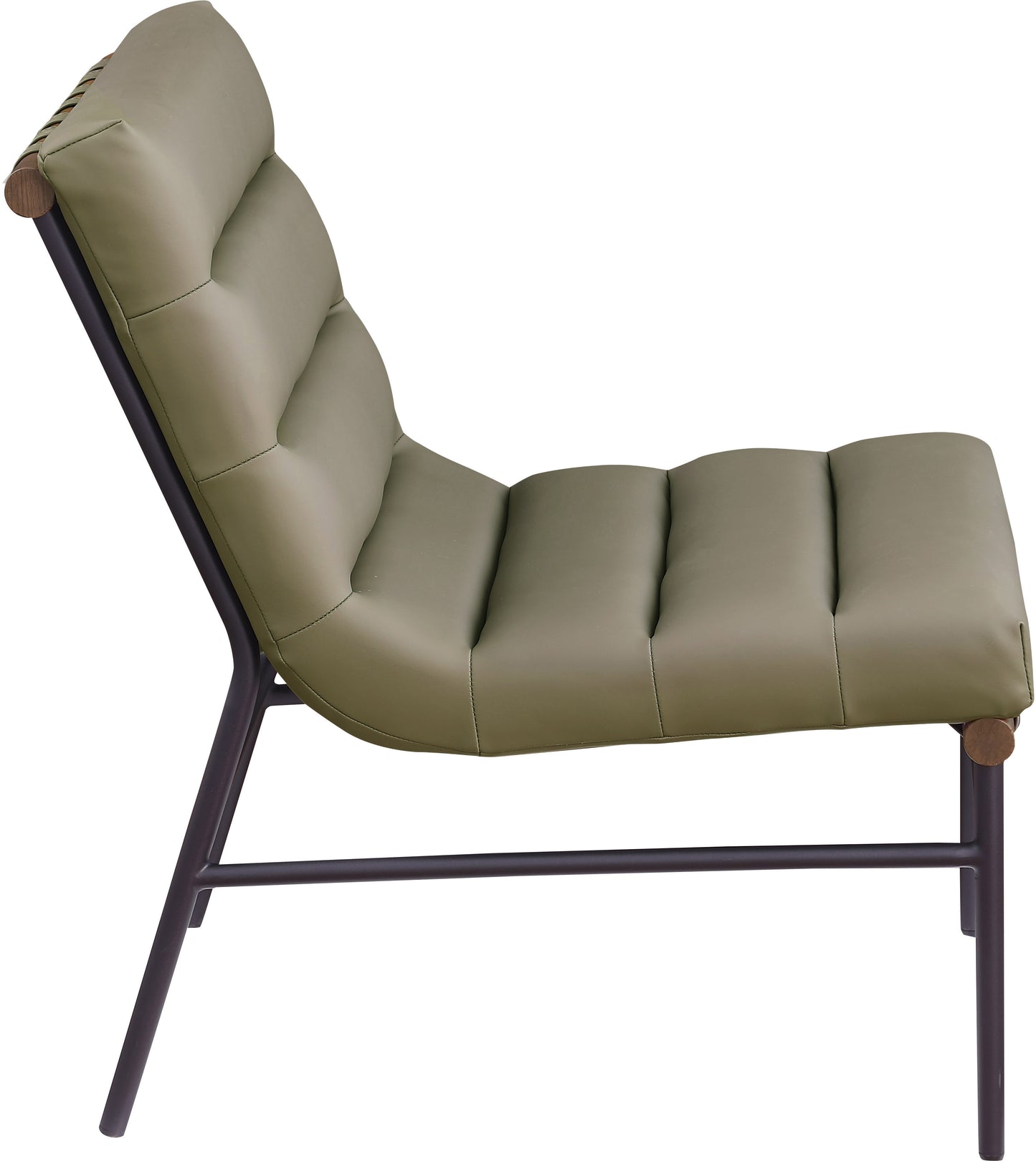 cardiff olive vegan leather accent chair