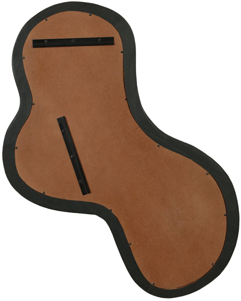 Hadley 28" Black Acacia Wood Frame Mirror, 1 Piece (Style 2)