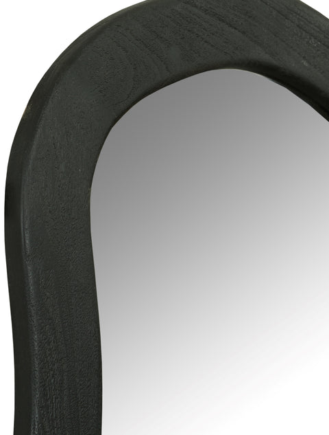 Hadley 28" Black Acacia Wood Frame Mirror, 1 Piece (Style 2)