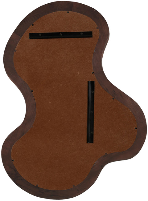 Hadley 28" Brown Acacia Wood Frame Mirror, 1 Piece